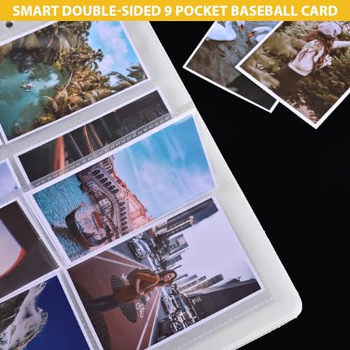 9 Pocket Page Protector, 400 Pack Trading Card Sleeve, Holds 7200 Cards，Baseball Card Sheets for 3 Ring Binder, for Skylanders, MTG, Coupon, Game Cards, Trading Cards, Football Cards - size: 400