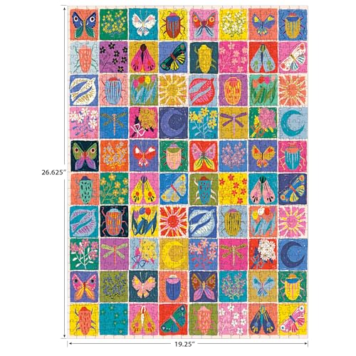 RoseArt - Soft Touch - Summer Quilt 1000 Piece Jigsaw Puzzle for Adults, Colorful Modern Design Finished Size 26.625 x 19.25 Made in USA - style: Summer Quilt