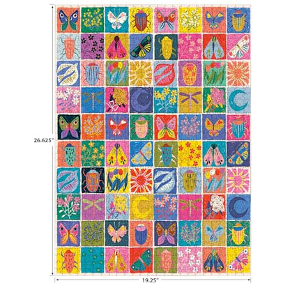 RoseArt - Soft Touch - Summer Quilt 1000 Piece Jigsaw Puzzle for Adults, Colorful Modern Design Finished Size 26.625 x 19.25 Made in USA - style: Summer Quilt