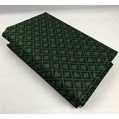 Speed Cloth Poker Table Fabric - 108X60 Inch Section of Suited Casino Card Game Table Felt Top Cover - Green - color: Two-tone Green