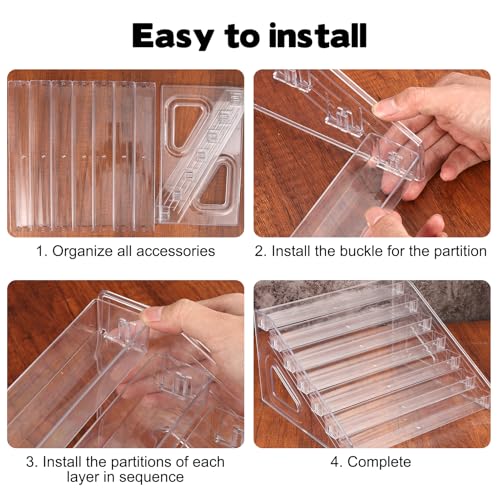 7-Tier Miniatures Storage Case Clear Acrylic Storage and Miniature Display Case Sturdy Miniature Storage Carrying Figure Case Miniatures Display Holder Compatible with D&D, 40k and More(Case Only)