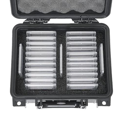Case Club 25-41 Graded Card Slab Carrying Case - Slotted Storage Fits PSA/BGS/FGS Graded Slabs - Sports/Trading Collector Box for Graded Cards - Travel Holder for Slabs/Sleeves/Loose Cards - style: Simple and Functional Style
