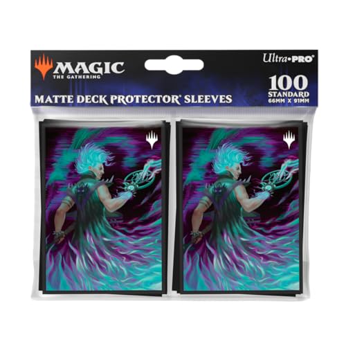 Ultra PRO - Aetherdrift Winter, Cursed Rider 100ct Deck Protector® Sleeves for Magic: The Gathering, Sports Cards, MTG, D&D Cards, Sized to Fit Standard Size Cards, Gaming Accessory - color: Winter, Cursed Rider