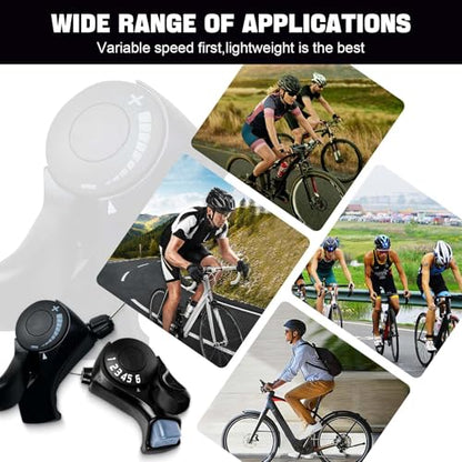 Bike Gear Shifter, SL-TX30-6R Speed Shift Lever and Set, One Pair 3X6 Bike Thumb Gear Shifters for Mountaiity Road Folding Bicycle | Bike shifter. Durable, ergonomic design. Compatible with mountain, road, folding bikes. Easy install. - size: SL-TX30-3x6
