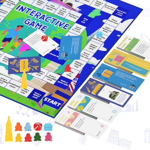 Interactive 290 Card Game for Kids Fun Family Games 2-12 Players | Double-Sided Board Adult Games for Game Night Party Gift Dinner Classroom Travel Games for Kids Ages 6+ Quick-Playing