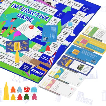 Interactive 290 Card Game for Kids Fun Family Games 2-12 Players | Double-Sided Board Adult Games for Game Night Party Gift Dinner Classroom Travel Games for Kids Ages 6+ Quick-Playing