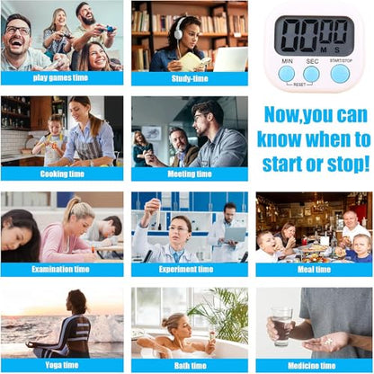 Generic Digital Timer for Kitchen, Cooking, Egg, Classroom, Countdown - color: White