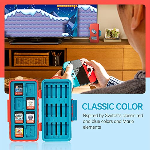 LYNCA Large Capacity Switch Game Card Case Compatible with Nintendo Swith Games, Protective Switch Game Cartridges Holder Carrying Storage Box, Portable Game Memory Card Holder