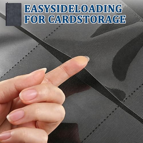 9-Pocket Trading Card Binder with Zipper – Protect & Organize Football, Sports & Cards – 540 Cards (Front/Back) +100 Sleeves, 30 Side-Loading Pages – Premium PU Leather for MTG, TCG – Black