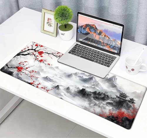 Large Mouse Pad, Desk Mat Computer Keyboard Pad Non-Slip Rubber Base Waterproof with Stitched Edges for Laptop Gaming, Office & Home 31.5 x 11.8 Inch (XL-11) - color: Xl-11