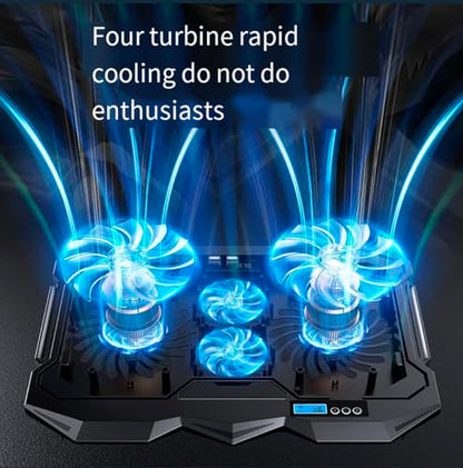 Laptop Cooling pad for Asus ROG Zephyrus G14 Gaming laptops, Laptop Cooler with 4 Fans, LCD Display Screen, 4 Height, 2 USB-A Port Laptop Stand