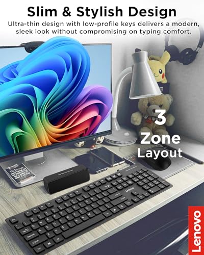 Lenovo 305 Wired USB-C Keyboard with Numeric Keypad, Full Size Keyboard, Slim Design, Black, USB-C Connectivity, Dedicated Function & AI Keys, for Gaming PC, Laptop, Desktop, Tablet, Home Office - style: 305 USB C - Keyboard