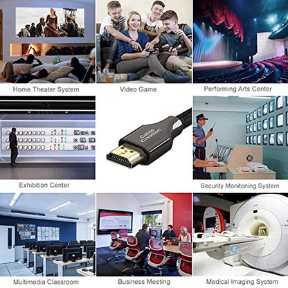 CableCreation 3FT 8K HDMI Cable - Ultra High Speed 48Gbps, eARC Compatible with PS5, Xbox, Laptop, Roku TV - color: Black, size: 3.3Ft