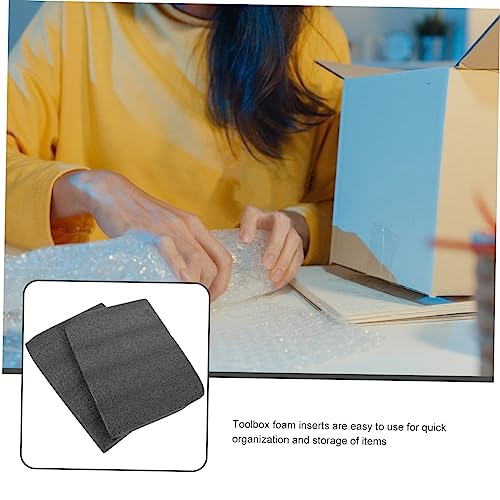 2pcs Foam Inserts for Toolbox Pre-Cut Foam Padding for Crafts and Case Packing Grid Lines for Board Game Storage and Drawer Organization