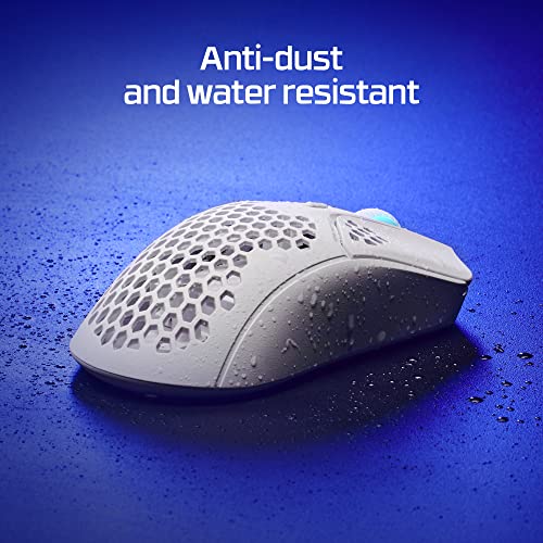 HyperX Pulsefire Haste – Wireless Gaming Mouse – Ultra Lightweight, 61g, 100 Hour Battery Life, 2.4Ghz Wireless, Honeycomb Shell, Hex Design, Up to 16000 DPI, 6 Programmable Buttons – Black, 4P5D7AA - color: Black