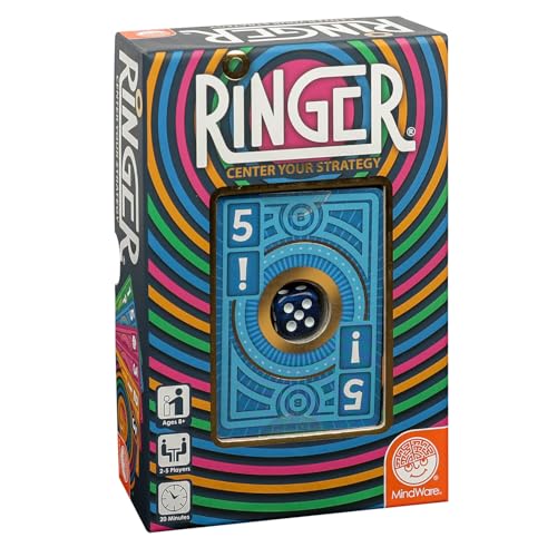 MindWare Ringer Family Card Game | A fast, replayable card game. Includes 1 die and 105 playing cards. For teens & adults.