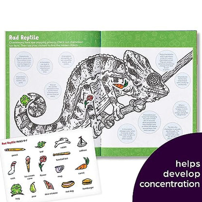 Highlights Hidden Pictures Sticker Challenge Sticker Book Set for Kids Ages 6 and Up, 4-Pack, 64 Pages of Seek and Find Activities, Double as Coloring Books, 440+ Stickers