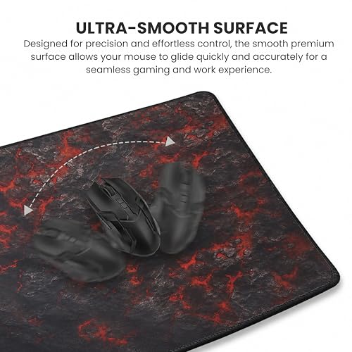 Gaming Mouse Pad XL Desk Mat 35.4x15.7 Inches – Large Mouse Mat with Non-Slip Rubber Base, Smooth Surface for Work & Play, Extended Desk Pad for Office or Gaming Setup