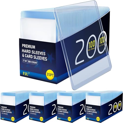 1000 Hard Plastic Card Sleeves, Premium Baseball Card Protectors, 3"x 4" Trading Cards Sleeves, Sports Game Cards Holder Top Cases (500 Hard Sleeve + 500 Soft Sleeve) - size: 500 Hard Sleeves + 500 Soft Sleeves