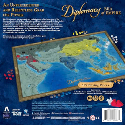 Renegade Game Studios Diplomacy: Era of Empire Strategy Board Game | Negotiation Game for 2-7 Players set in Ottoman Empire; Includes 147 Country Tokens and Premium Wooden Fleet Pieces