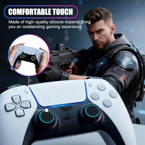 Thumb Grips Joystick Caps for PS4/PS5/XBOX Controller, Silicone Joystick Caps Ps5 Controller Grip with Anti-Stickiness, Anti-Slip, Anti-Fingerprint(12 pcs)