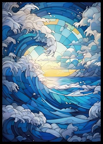 MTG Card Sleeves - Island - Ultra Clear Front & Matte Finish Back, 100 Count Standard Size Matte Art Sleeve for Magic The Gathering - color: Island