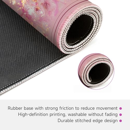Mahjong Mat for Table Durable Mahjong Table Cover with Unique Design, Premium Mahjong Accessories, Perfect Mahjong Gifts for Women, Game Mat for Mahjong and Board Game Enthusiasts (Rosé Gold Marble) - style: Rosé Gold Marble