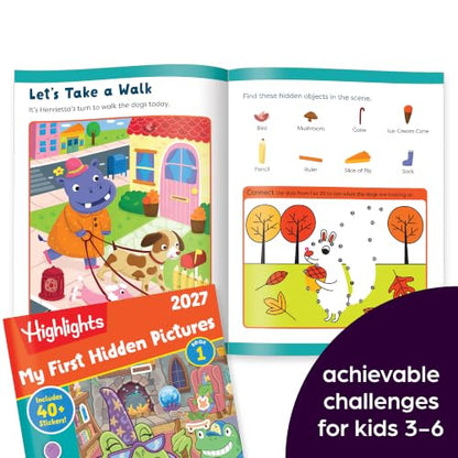 Highlights My First Hidden Pictures 2027 Special Edition Gift Set | Seek and Find Book Set for Little Ones with Simple Hidden Objects, Just Right Puzzles, Stickers and More for Kids Ages 3-6