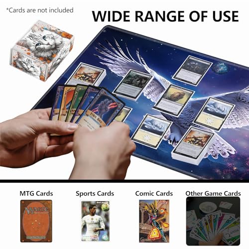 Strong Magnet Card Case Deck Box Mtg Card Box Playing Card Box Magic Deck Box Tcg Up to 200 Cards Creative Pattern Trading Card Storage Box for Collectible Card Games, Long-Haired White Cat - color: Long-Haired White Cat