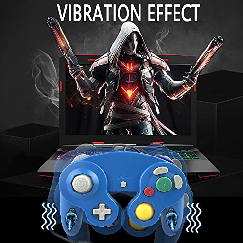 Reiso Classic NGC Wired USB Controller for Windows PC MAC (Blue) - color: Blue