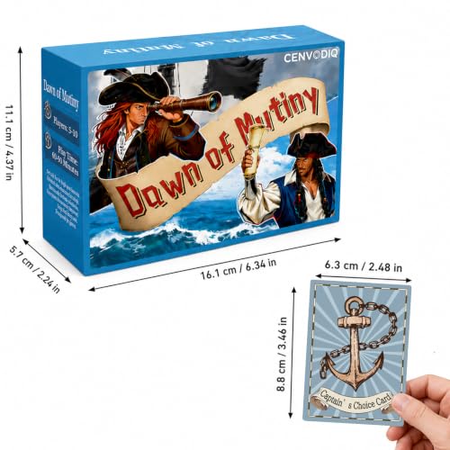 A & B GAMES Dawn of Mutiny Social Deduction Card Game with Hidden Roles