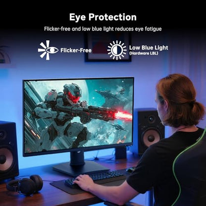 KTC 27 Inch 240Hz Gaming Monitor, FHD 1080p Fast IPS, Adaptive Sync, H27F7 | HDR, Height Pivot Tilt Adjustable, Vesa Mount, HDMI/DP - color: Black, size: 27-inch