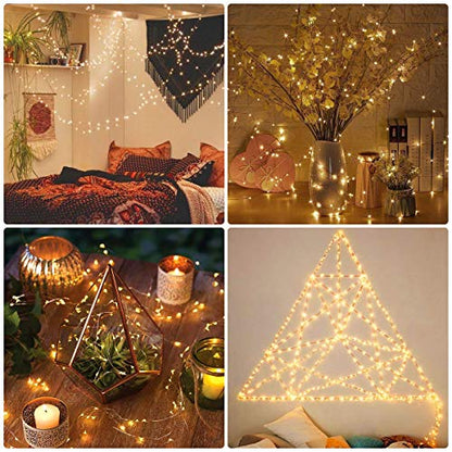 MUMUXI 20 Pack 7.2ft Fairy Lights Battery Operated String Lights, Mini LED Battery Powered Twinkle LEDs, Waterproof Copper Wire Firefly Lights for Mason Jars, Warm White - color: Warm White, size: 7.2 Ft-20 Pack-20 LED