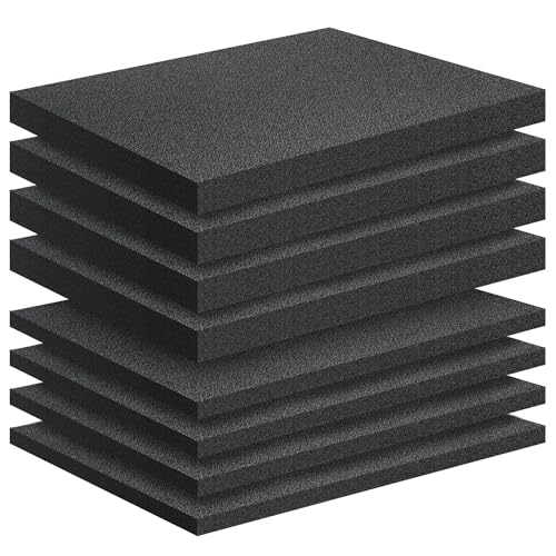 8 Pack Polyethylene Foam Pads for Packing Foam Sheets 2 Size Cuttable High Density Cushioning Inserts Protective Foam for Packing Cases and Crafts- 16" X 12" X (0.4" and 1") - size: 16in*12in*1in+0.4in