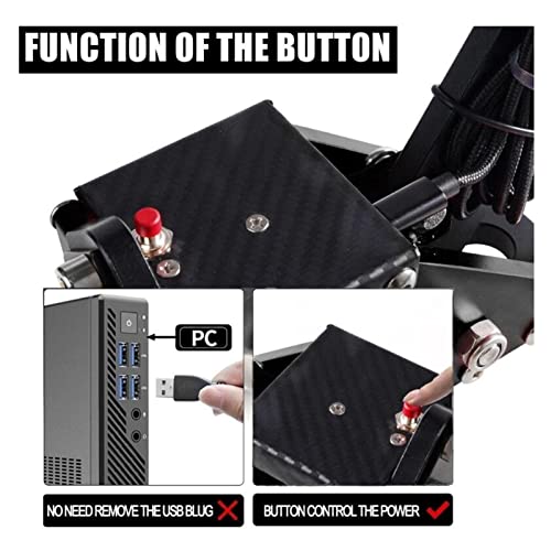 Septpenta USB Handbrake, 2 in 1 Computer Simulation Racing Game Handbrake, 64 Bit Universal Handbrake, Plug and Play for G27 G25 G29 T500 T300, Windows(Red) - color: Red