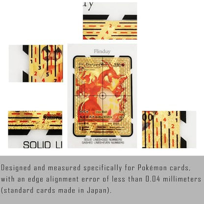 Flinduy Gem Mint Card Grading Tool for Pokemon - Card Centering Grading Tool Cleaning Tool Kit,Detailed Inspection Tools Set with LED