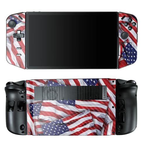 Carbon Fiber Gaming Skin Compatible with Lenovo Legion Go - Patriot - Premium 3M Vinyl Protective Wrap Decal Cover - Easy to Apply | Crafted in The USA by MightySkins - color: Patriot, style: Carbon Fiber Textured Finish