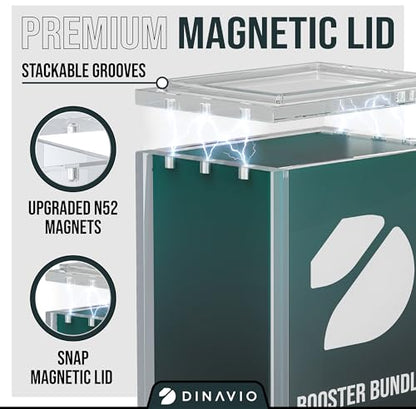 Dinavio Crafthouse 3 Pack PKMN Booster Bundle Acrylic Case w/ Stackable Grooves - Tall Size Compatible w/ Booster Bundle Sets Ascended Heroes+ 4.6" x 2.2" x 3.1" (3 Pack) - size: Tall Size Mega Era 4.6" x 2.2" x 3.1"