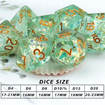 Haxtec Mystery DND Dice Set Random Style 7PC Polyhederal Dice Set with Dice Bag, Compatible with Dungeons and Dragons TTRPG, Dice Blind Box DND Gifts - color: Colorful