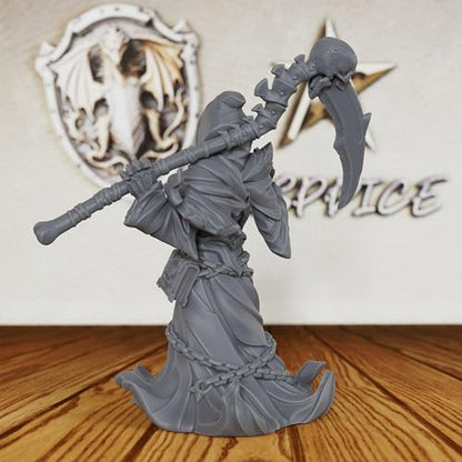 32mm Soul Reaper Miniature for DND Miniatures & Tabletop RPG Game, Unpainted Fantasy Model for TTRPG & RPG Gift-AS196