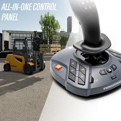Thrustmaster SimTask FarmStick 3-Axis Farming Joystick - PS5 & PC | Plug and play for FS25, 33 programable inputs, thumbwheel, mini-stick, triggers, rocker switches, H.E.A.R.T sensors - style: Farmstick | Playstation