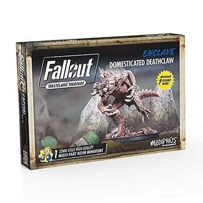 Modiphius Entertainment Ltd Fallout Wasteland Warfare: Enclave-Domesticated Deathclaw - 1 Miniature, 32mm Unpainted Figure, Captial Wave, RPG - style: Deathclaw