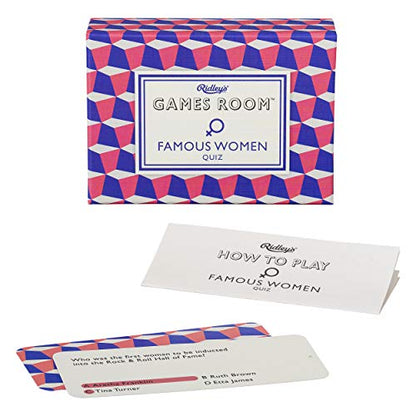 Ridley’s Famous Women Trivia Card Game – Trivia Games for Adults and Kids – 2+ Players – Includes 140 Unique Question Cards – Fun Quiz Cards That Make a Great Gift - color: Trivia Famous Women