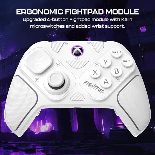 Turtle Beach Victrix Pro BFG Reloaded Wireless Gaming Controller for Xbox | Xbox Series X|S, Xbox One, PC, Modular, Fightpad Module, Hall-Effect Sticks, Triggers, 4 Remappable Buttons, Esports, White - color: White