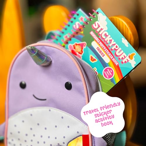 DINO MINI Stickypuff Value Pack - 3 Reusable Puffy Sticker Book for Toddlers - Puffy Stickers for Toddlers - Travel Activities for Kids Ages 4-8 - Screen Free Birthday Gifts (Wonderland) - color: Wonderland