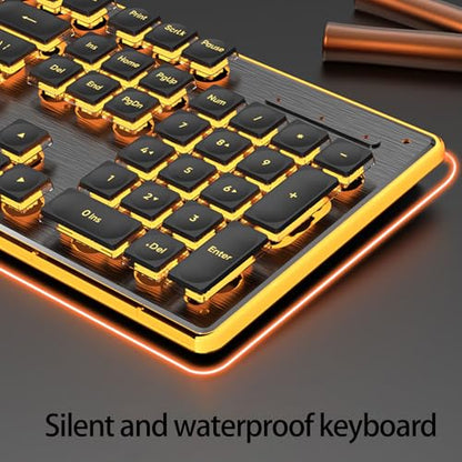 ordinarYone Silents Mechanical Gaming Keyboards 104Keys USB Cord With RGBs Backlit And IPX4 Waterproof For Laptop Accessories