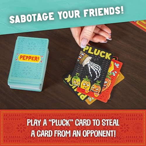Pepper! Card Game – Fun Family & Party Game for Kids & Adults, Ages 8+, 2–8 Players, 30-Minute Gameplay, Easy to Learn Spicy Strategy Game