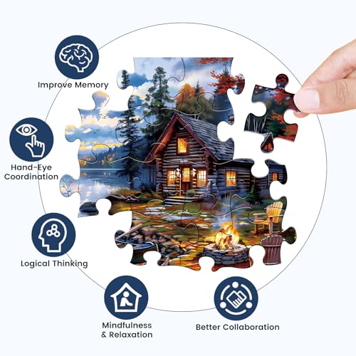 Puzzles for Adults 500 Pieces Coutryside Jigsaw Puzzle for Adults Autumn Puzzles Family Challenging Puzzle Games Great Gift Unique Brain Teaser for Puzzle Enthusiasts, 20.5 x 15 - style: Coutryside Puzzle