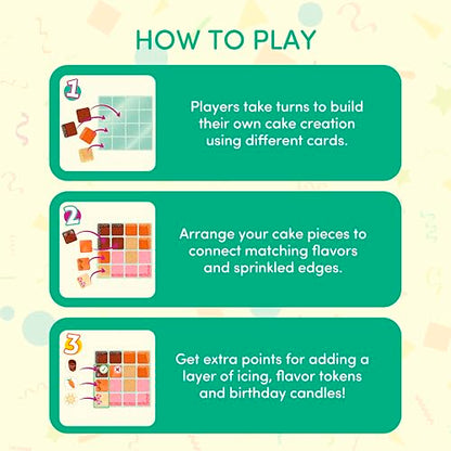 Foxmind Icing On The Cake Quick Food Board Game, Kids Strategy Board Games for Ages 8 and Above, 15 Minute Kids Board Games for Two Players or More, Fun Family Night Board Game