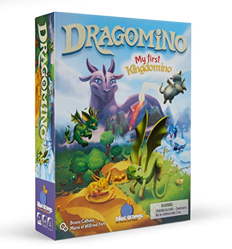 Tabletop Strategy Game, My First Kingdomino, Fun Kids & Adults Family Fantasy Board Game, 2-4 Players, Ages 5+, Dragomino by Blue Orange Games - style: Dragomino